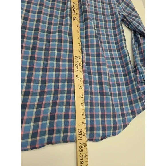 Vineyard Vines Plaid Slim Fit Crosby Shirt Button Up Men's Size S Linen Blend - Picture 8 of 8